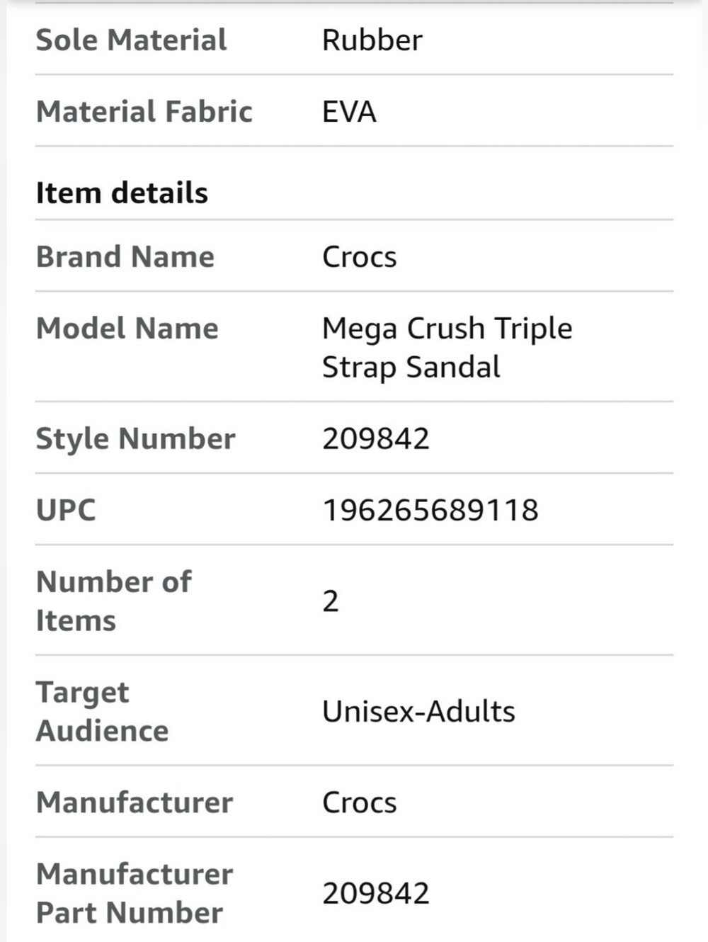 💗 Crocs MEGA CRUSH Triple Band Slide Sandals - Pink Crush NWOT - Picture 9 of 14
